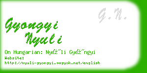 gyongyi nyuli business card